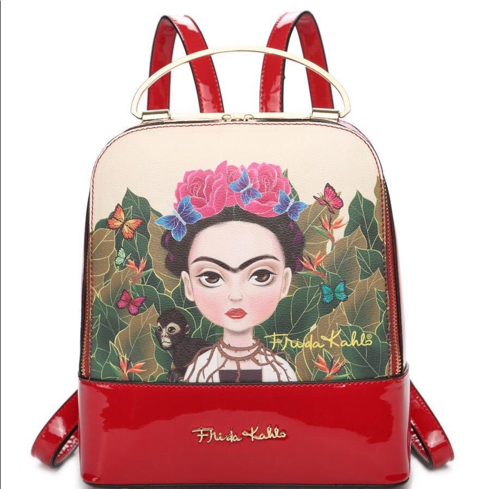 ❌SOLD❌Authentic Frida Cartoon Black Mini Backpack - Picture 2 of 8